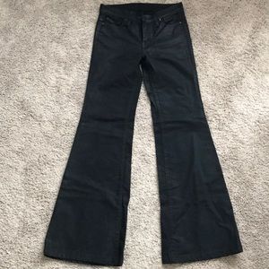 7 FOR ALL MANKIND BLACK FLARE JEANS